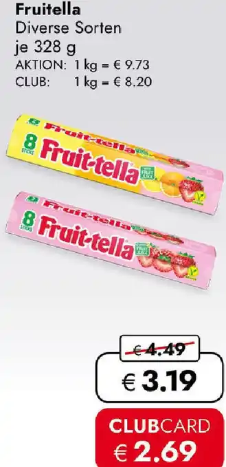 Travel FREE Fruitella Angebot