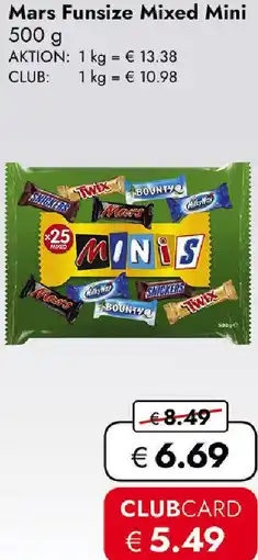 Travel FREE Mars Funsize Mixed Mini Angebot
