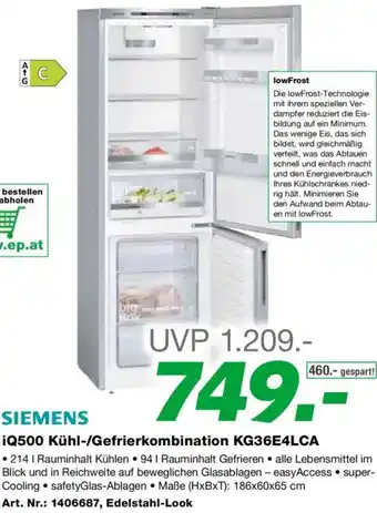 EP iQ500 Kühl-/Gefrierkombination Angebot