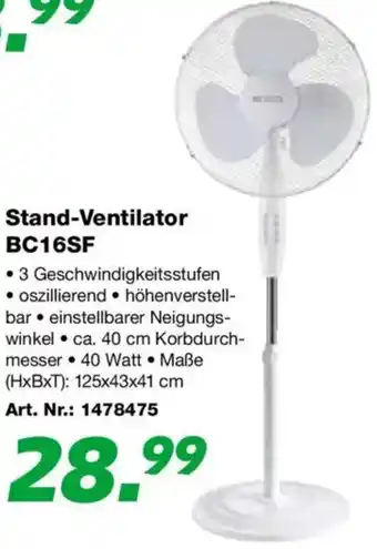 EP Stand-Ventilator Angebot