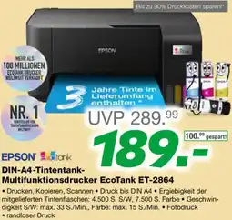 EP DIN-A4-Tintentank- Multifunktionsdrucker EcoTank ET-2864 Angebot