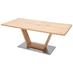 Möbelix Esstisch Eiche Greta 160x90 cm Eichefarben/Edelstahlfarben Angebot
