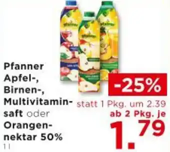 Unimarkt Apfel-, Birnen-, Multivitamin- saft oder Orangen- nektar Angebot