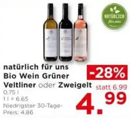 Unimarkt Bio Wein Grüner Veltliner oder Zweigelt Angebot