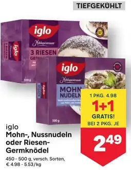 MPreis Mohn-, Nussnudeln oder Riesen- Germknödel Angebot