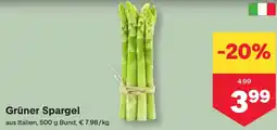 MPreis Grüner Spargel Angebot