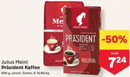 MPreis Präsident Kaffee Angebot