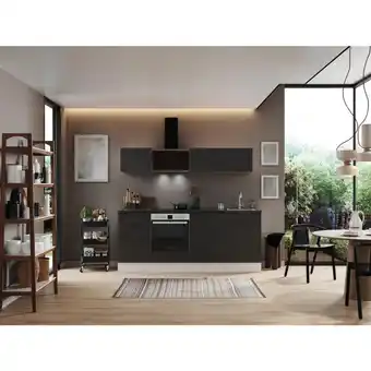 Möbelix Küchenzeile mit Geräten B: 220 cm Grau/Weiß Angebot