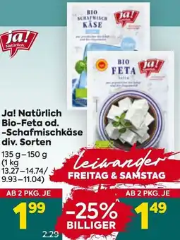 Billa Bio-Feta od. -Schafmischkäse Angebot