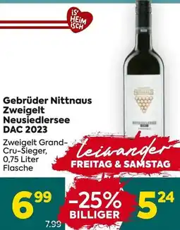 Billa Gebrüder Nittnaus Zweigelt Neusiedlersee DAC 2023 Angebot
