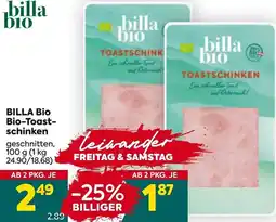Billa Bio-Toast- schinken Angebot
