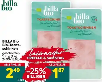 Billa Bio-Toast- schinken Angebot