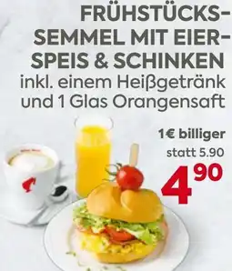 Billa Frühstücks- semmel mit eier- speis & schinken Angebot