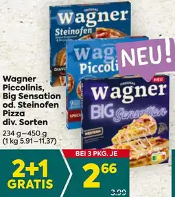 Billa Piccolinis, Big Sensation od. Steinofen Pizza Angebot