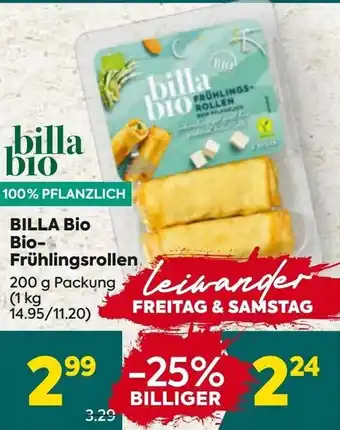 Billa Bio- frühlingsrollen Angebot