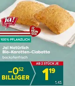 Billa Bio-Karotten-Ciabatta Angebot