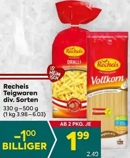 Billa Teigwaren Angebot