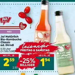 Billa Bio-Kombucha Classic od. Dirndl Angebot