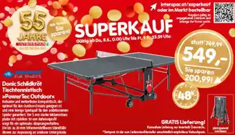 Interspar Tischtennistisch Angebot