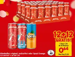 Interspar Almdudler original, zuckerfrei oder Spezi Orange Angebot