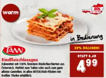 Interspar Rindfleischlasagne Angebot