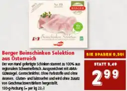 Interspar Berger Beinschinken Selektion aus Österreich Angebot