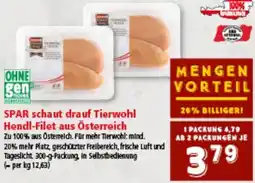 Interspar SPAR schaut drauf Tierwohl Hendl-Filet aus Österreich Angebot