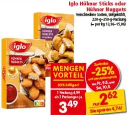 Interspar Hühner Sticks oder Hühner Nuggets Angebot