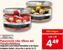 Interspar Peperoncini oder Oliven mit Thunfischfüllung Angebot