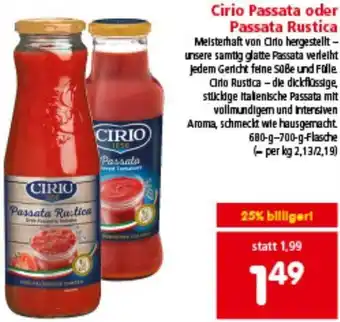 Interspar Cirio Passata oder Passata Rustica Angebot