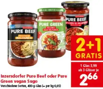 Interspar Pure Beef oder Pure Green vegan Sugo Angebot