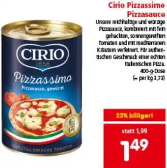 Interspar Cirio Pizzassimo Pizzasauce Angebot