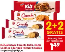 Interspar DeBeukelaer Cereola Keks, Hafer Cookies oder Kex Farmer Cookies Angebot