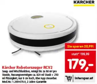 Interspar Kärcher Robotersauger RCV2 Angebot
