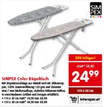 Interspar Color Bügeltisch Angebot
