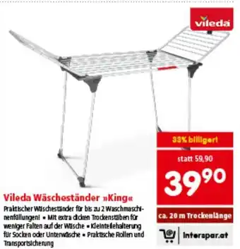 Interspar Vileda Wäscheständer King Angebot