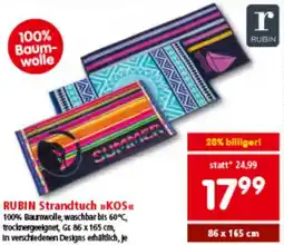 Interspar RUBIN Strandtuch KOS Angebot
