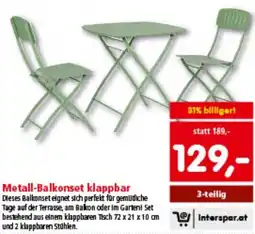 Interspar Metall-Balkonset klappbar Angebot