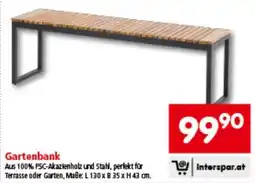 Interspar Gartenbank Angebot