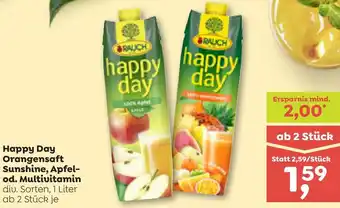 ADEG Happy Day Orangensaft Sunshine, Apfel- od. Multivitamin Angebot