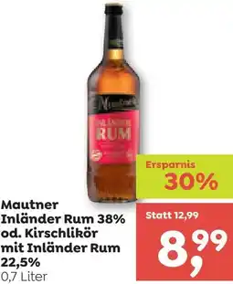 ADEG Inländer Rum od. Kirschlikör mit Inländer Rum Angebot