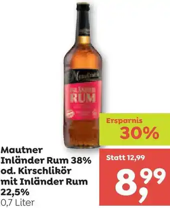 ADEG Inländer Rum od. Kirschlikör mit Inländer Rum Angebot