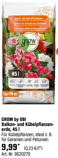 OBI Balkon- und Kübelpflanzen- erde Angebot