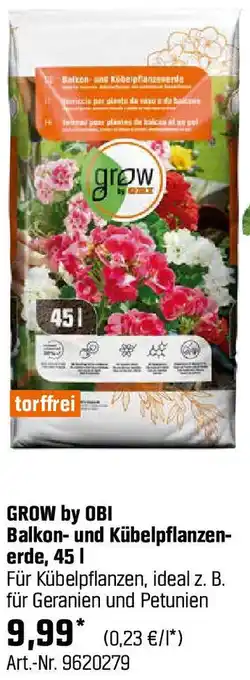 OBI Balkon- und Kübelpflanzen- erde Angebot