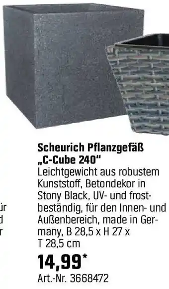 OBI Scheurich Pflanzgefäß Angebot