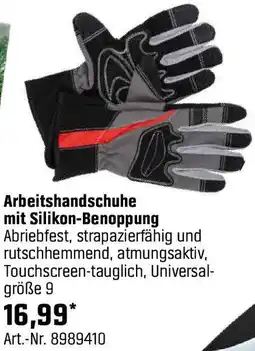 OBI Arbeitshandschuhe mit Silikon-Benoppung Angebot
