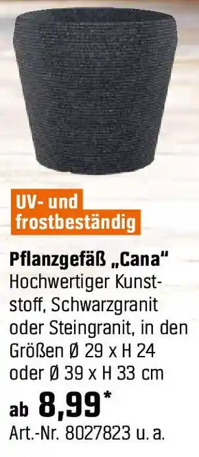 OBI Pflanzgefäß Cana Angebot