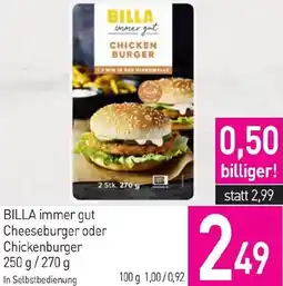Sutterlüty Cheeseburger oder Chickenburger Angebot