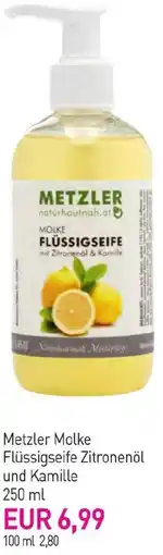 Sutterlüty Metzler Molke Flüssigseife Zitronenöl und Kamille Angebot
