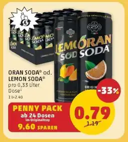 PENNY ORAN SODA od. LEMON SODA Angebot